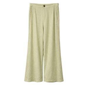 Bershka Quiet Luxury Wide Leg Linen Pants Women 12 Coastal Chic Parisian